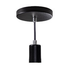 Kit Com 3 Pendente Tubo Cilindro Alumínio 4x6cm E27 Preto St4