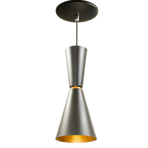 Kit com 3 Pendentes Lustre Moscou Preto em Alumínio 43cm p/ B