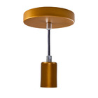 Kit Com 3 Pendentes Tubo Cilindro Alumínio 4x6cm E27 Cobre St