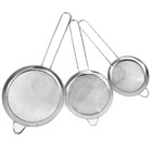 Kit Com 3 Peneiras Inox Cozinha Pmg