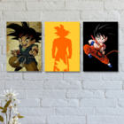 Kit Com 3 Placas Decorativas Anime Dragon Ball