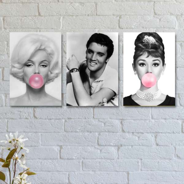 Kit Com 3 Placas Decorativas Vintage Cinema