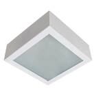 kit com 3 Plafon de sobrepor 20x20 em aço e vidro jateado lum