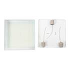 kit com 3 Plafon de sobrepor 30x30 em aço e vidro jateado lum