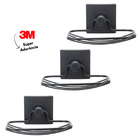 Kit Com 3 Porta Sabonete Saboneteira Dupla Face 3m Preto Fosco