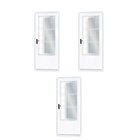 Kit Com 3 Portas De Aço Postigo 215x85cm Com Grade Quadrada M