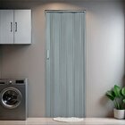 Kit Com 3 Portas Sanfonada De Pvc 210x125cm Bariri Cinza Gran