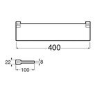 Kit Com 3 Praleteira De Acrílico 60cm Tempo Roca Cromado