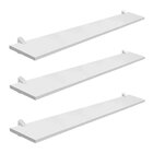 Kit Com 3 Prateleira Estante Mdf Branca 20x100