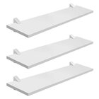 Kit Com 3 Prateleira Estante Mdf Branca 20x60