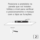 Kit Com 3 Prateleiras 40 X 20cm Suporte Invisivel - Cor Nogal