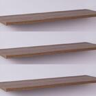 Kit Com 3 Prateleiras 40 X 20cm Suporte Invisivel - Cor Nogal