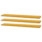 Kit Com 3 Prateleiras 60 X 10cm Suporte Invisivel Cor Amarelo