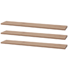 Kit Com 3 Prateleiras 80 X 10cm Suporte Invisivel Cor Carvalh