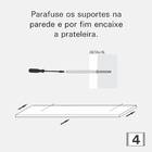 Kit Com 3 Prateleiras Amarelas 40x20cm Sup Invisível