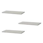 Kit Com 3 Prateleiras Brancas 40x20cm Com Suporte Invisivel