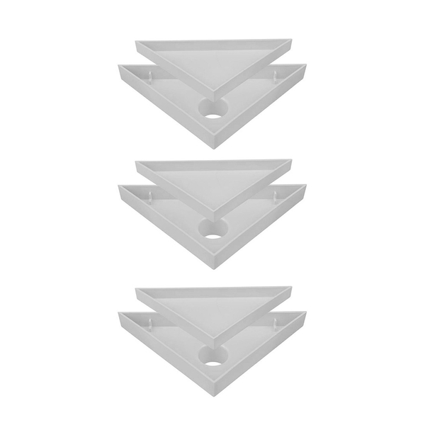 Kit Com 3 Ralo Invisível Oculto De Canto Branco - Ralo Zero