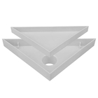 Kit Com 3 Ralo Invisível Oculto De Canto Branco - Ralo Zero