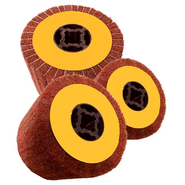 Kit Com 3 Rodas Abrasiva Para Polimento Inox - Linha Basic