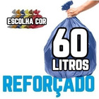 Kit Com 3 Saco De Lixo 60 Litros 100 Unidades Colorido Azul