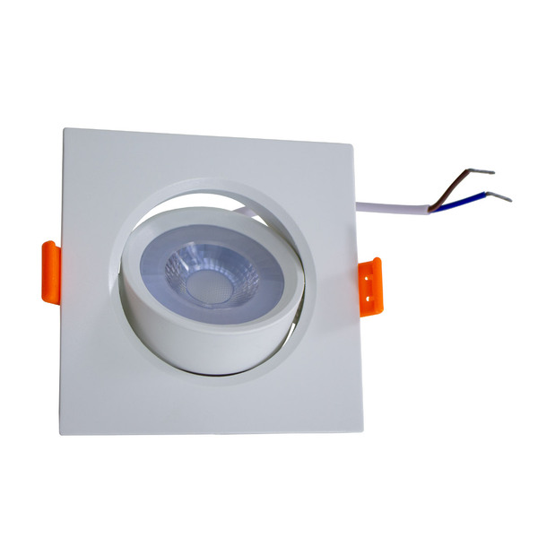 Kit com 3 Spot Embutir Direcional Super Led 5w Quadrado Branc