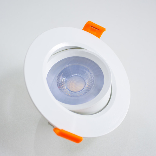 kit com 3 Spot Embutir Direcional Super Led 5w Redondo Branco