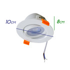 kit com 3 Spot Embutir Direcional Super Led 5w Redondo Branco