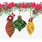 Kit Com 3 Tapetes De Cozinha Natal Jingle Bells