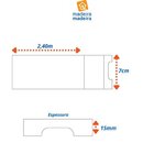 Kit Com 40 Barras Rodapé Mdf 701 Moldufama 15mmx7cm Metro Lin