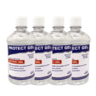 Kit Com 4 Álcool Gel 70% Ação Bactericida Antimicrobiana Prot