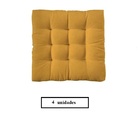 Kit Com 4 Almofadas Futton Assento Para Cadeira - Mostarda Be
