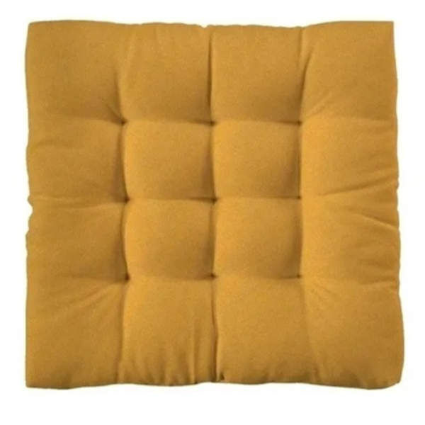 Kit Com 4 Almofadas Futton Assento Para Cadeira - Mostarda Be