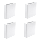 Kit com 4 Arandelas LED Brisa Efeito Luminoso 3W Luz Neutra IP65 Plástico Inspire