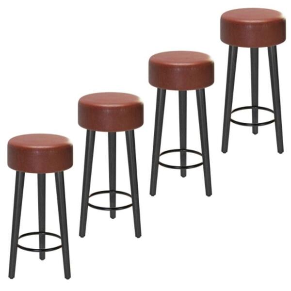 Kit Com 4 Banco Paris Cor Dos Pés Preto