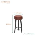 Kit Com 4 Banco Paris Cor Dos Pés Preto