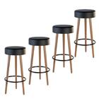 Kit Com 4 Banqueta Londres Variação Preto