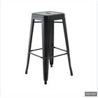 Kit Com 4 Banqueta Tolix Iron Design Industrial Preto Fosco 7