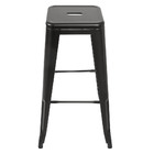 Kit Com 4 Banquetas Tolix Iron Alta - A?o Carbono Preta