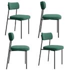 Kit Com 4 Cadeira Mila Veludo Verde - Fdecor