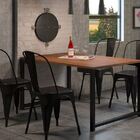 Kit Com 4 Cadeira Tolix Iron Aço Carbono Industrial - Preto