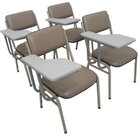 Kit Com 4 Cadeiras  Para Auditórios Linha Hotel Smart Cinza C