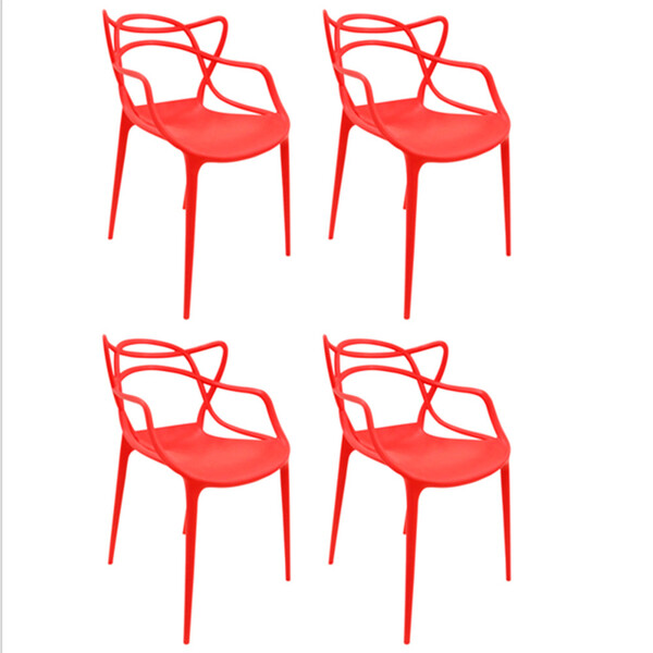 Kit Com 4 Cadeiras Aviv Estrutura Em Polipropileno Fratini