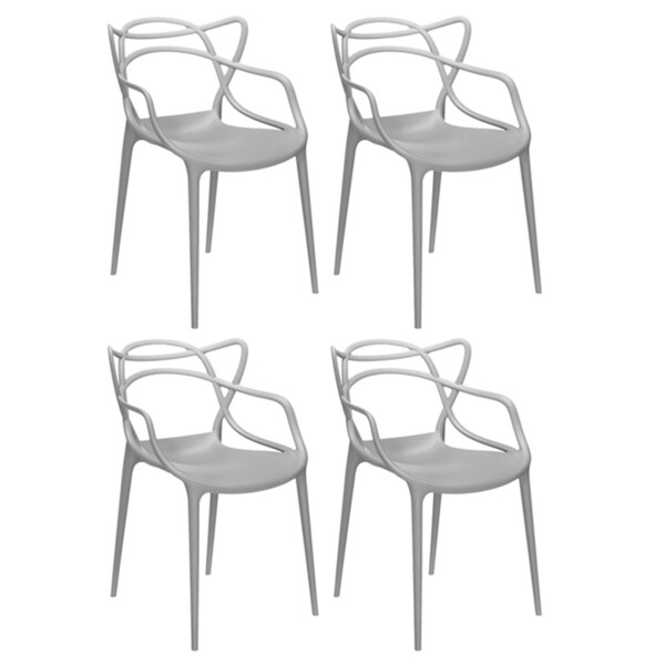 Kit Com 4 Cadeiras Aviv Estrutura Em Polipropileno Fratini