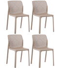 Kit Com 4 Cadeiras Capri Estrutura Em Polipropileno Fratini