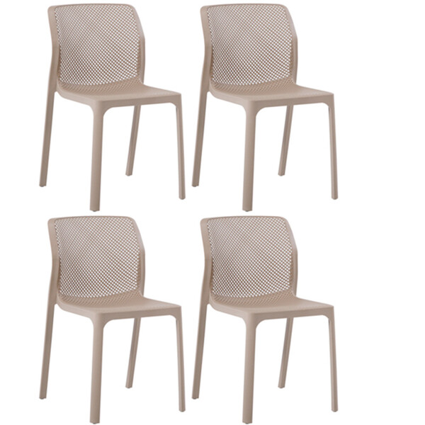 Kit Com 4 Cadeiras Capri Estrutura Em Polipropileno Fratini