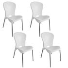 Kit Com 4 Cadeiras Com Pés De Aço Montes Claros Preta - Antar