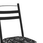 Kit Com 4 Cadeiras De Aço Carbono Ferrara Preto-flor