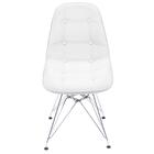 Kit Com 4 Cadeiras Dkr Botonê Branca Com Base Cromada - Or De