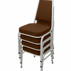 Kit Com 4 Cadeiras Empilháveis Linha Hotel Plus Marrom