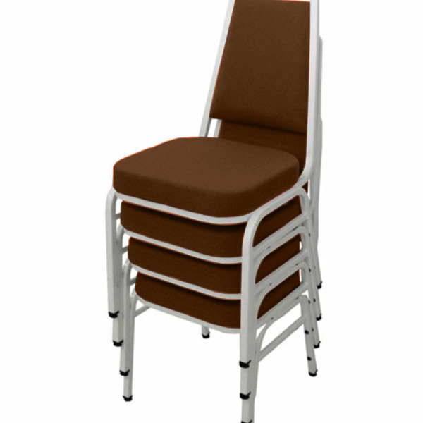 Kit Com 4 Cadeiras Empilháveis Linha Hotel Plus Marrom